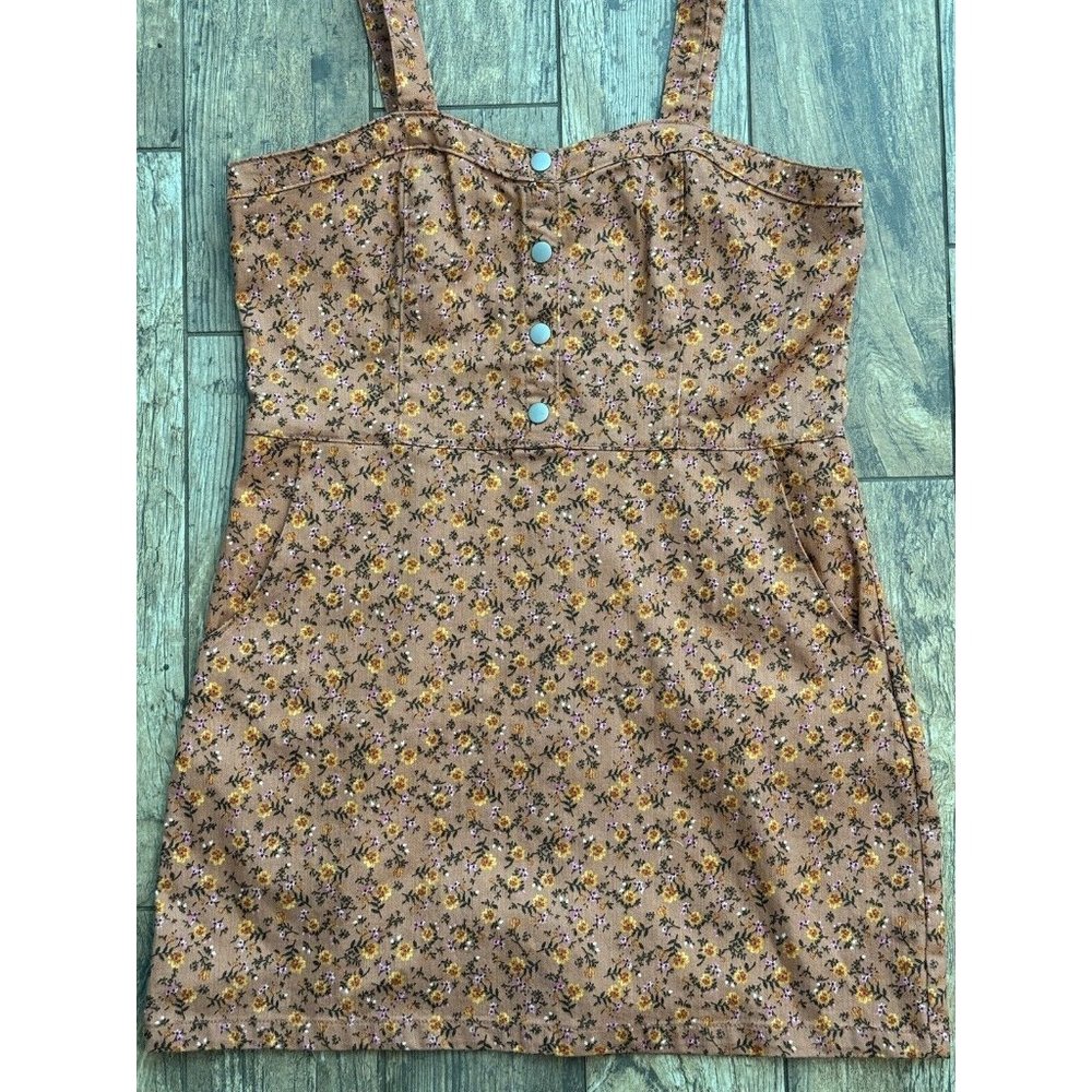 No Boundaries Dress XXXL Denim Orange Flower